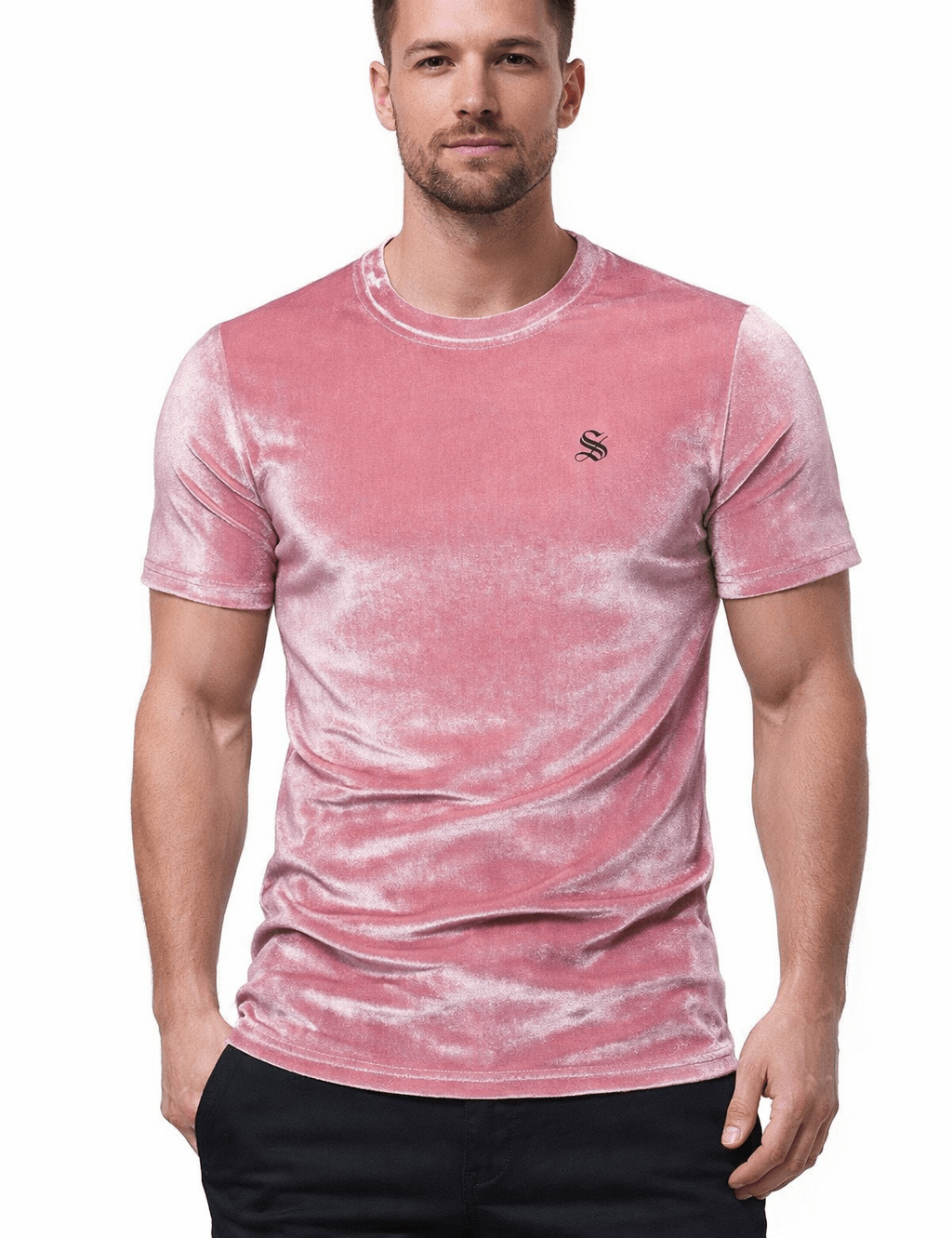 Frussi - Velvet T-Shirt for Men - Sarman Fashion - Wholesale Clothing Fashion Brand for Men from Canada
