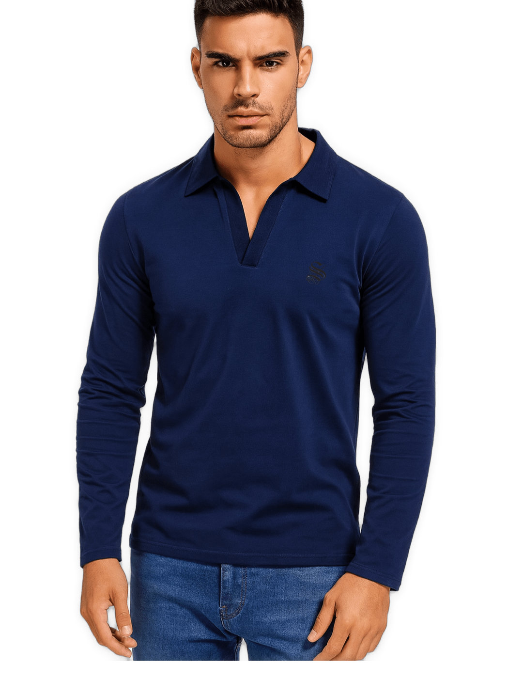 Fuifo - Long Sleeves Polo Shirt for Men - Sarman Fashion - Wholesale Clothing Fashion Brand for Men from Canada