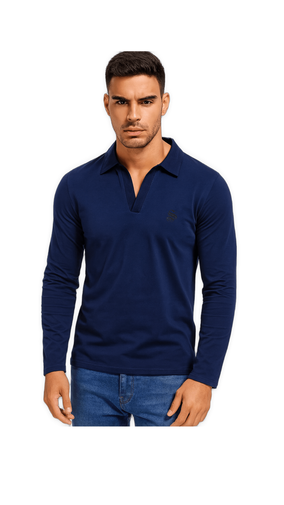Fuifo - Long Sleeves Polo Shirt for Men - Sarman Fashion - Wholesale Clothing Fashion Brand for Men from Canada