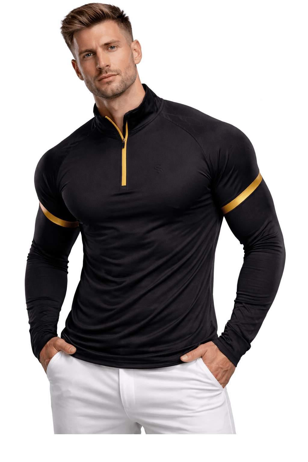 Fujaza 5 - Long Sleeves Track Top for Men - Sarman Fashion - Wholesale Clothing Fashion Brand for Men from Canada