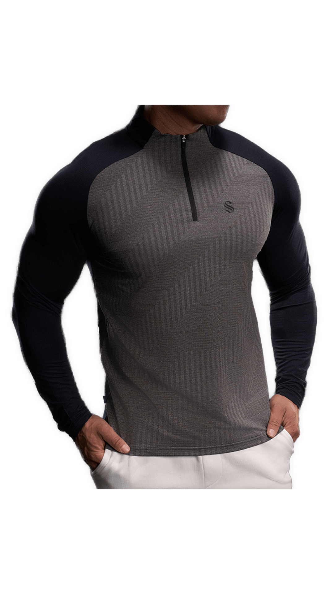 Fujaza 76 - Long Sleeves Track Top for Men - Sarman Fashion - Wholesale Clothing Fashion Brand for Men from Canada