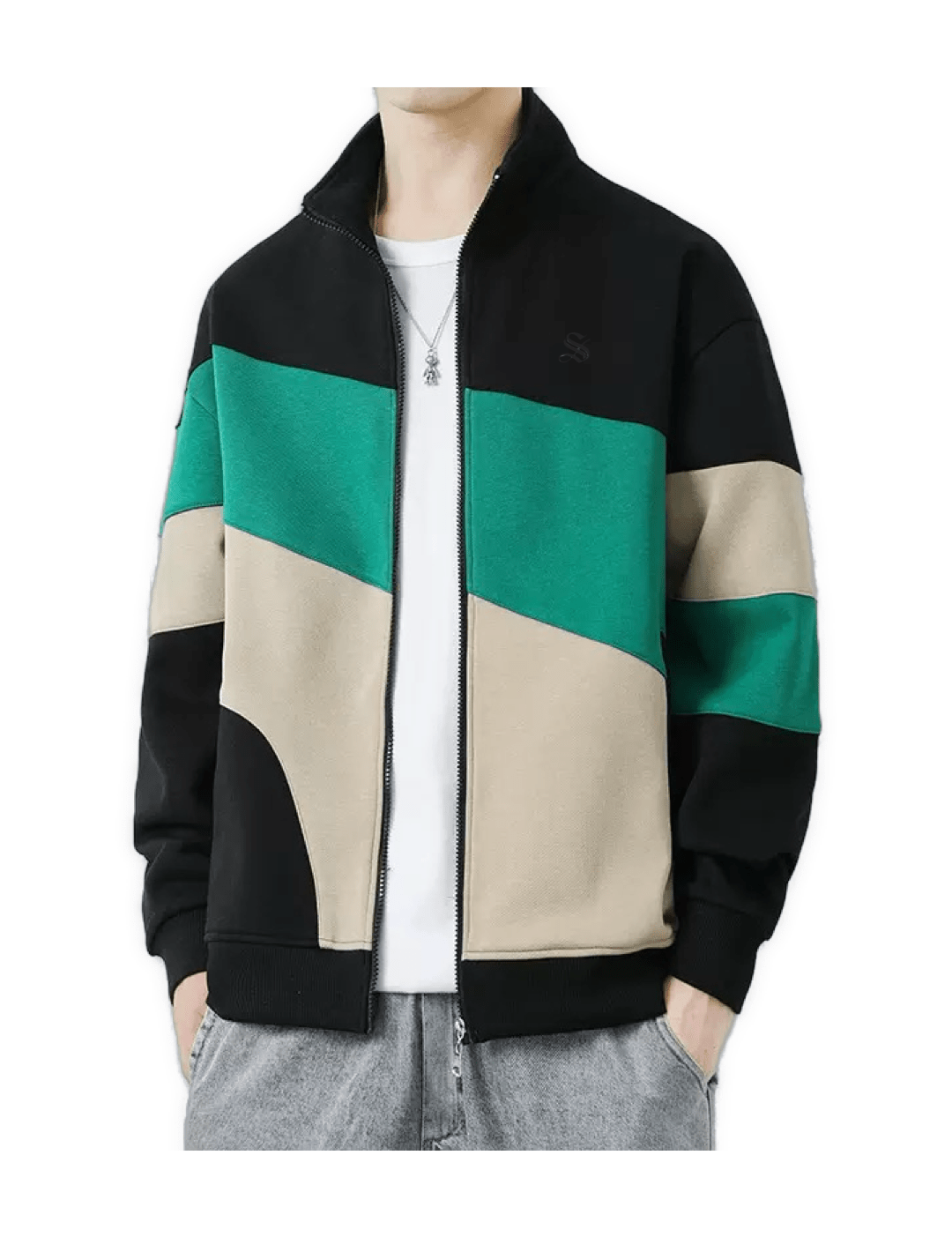 Fujaza 77 - Long Sleeves Track Top for Men - Sarman Fashion - Wholesale Clothing Fashion Brand for Men from Canada