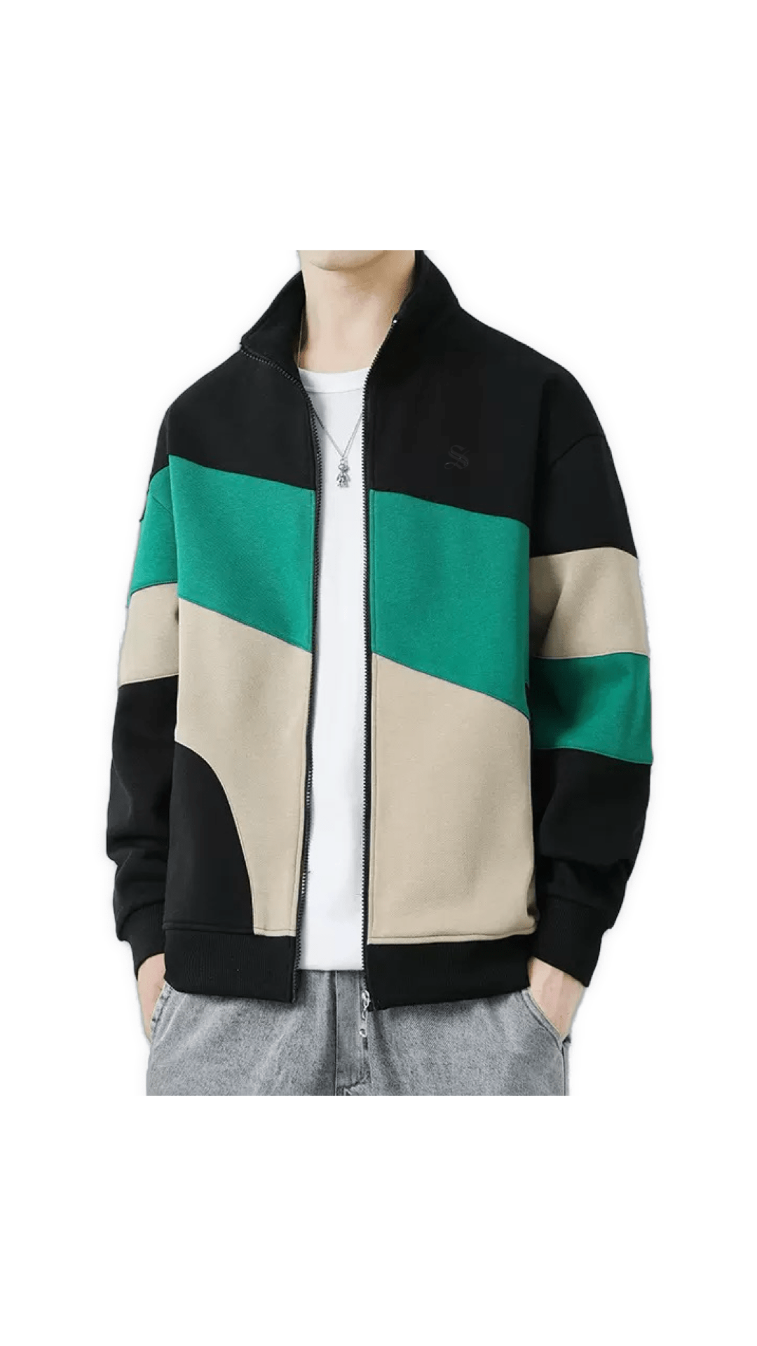 Fujaza 77 - Long Sleeves Track Top for Men - Sarman Fashion - Wholesale Clothing Fashion Brand for Men from Canada