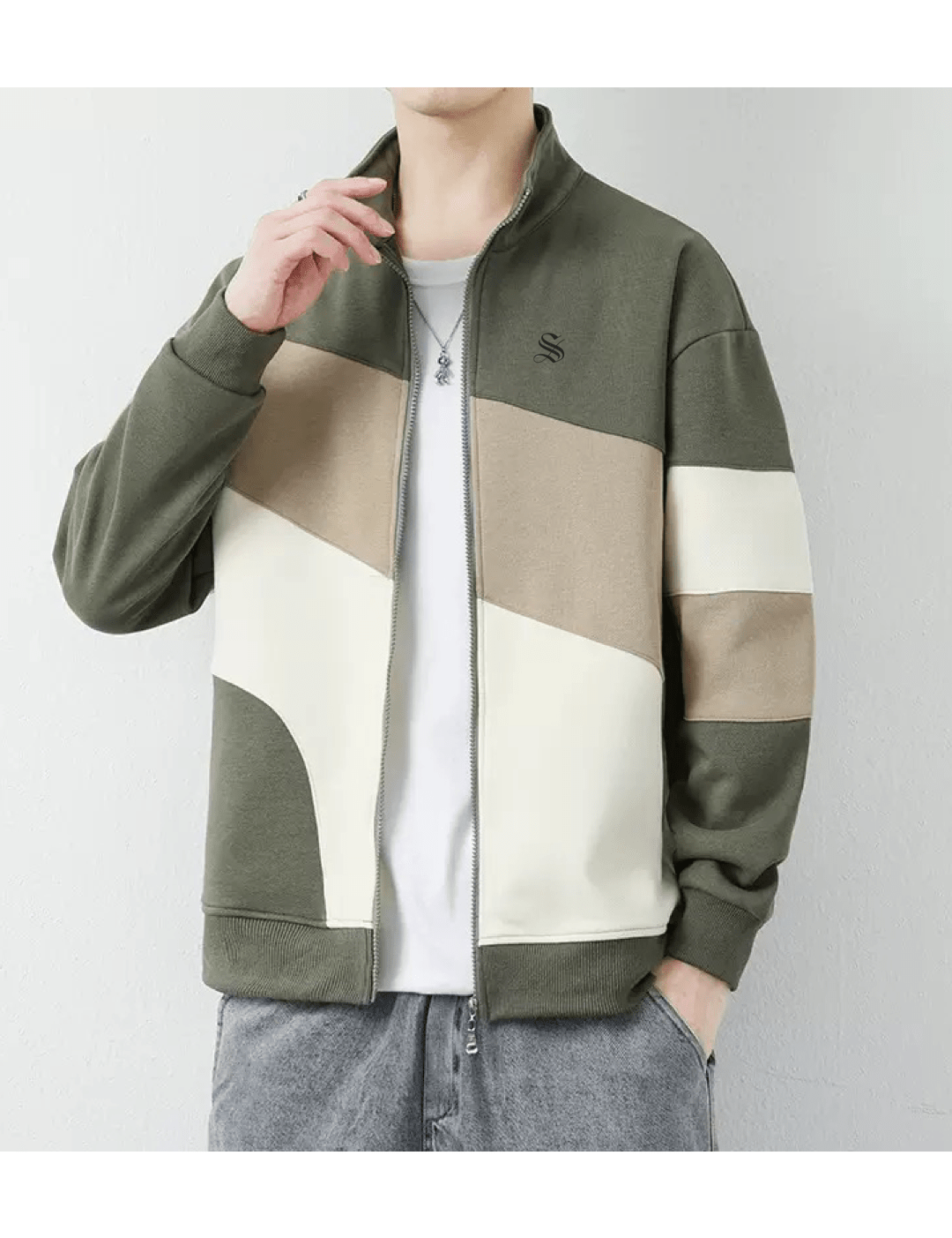 Fujaza 77 - Long Sleeves Track Top for Men - Sarman Fashion - Wholesale Clothing Fashion Brand for Men from Canada