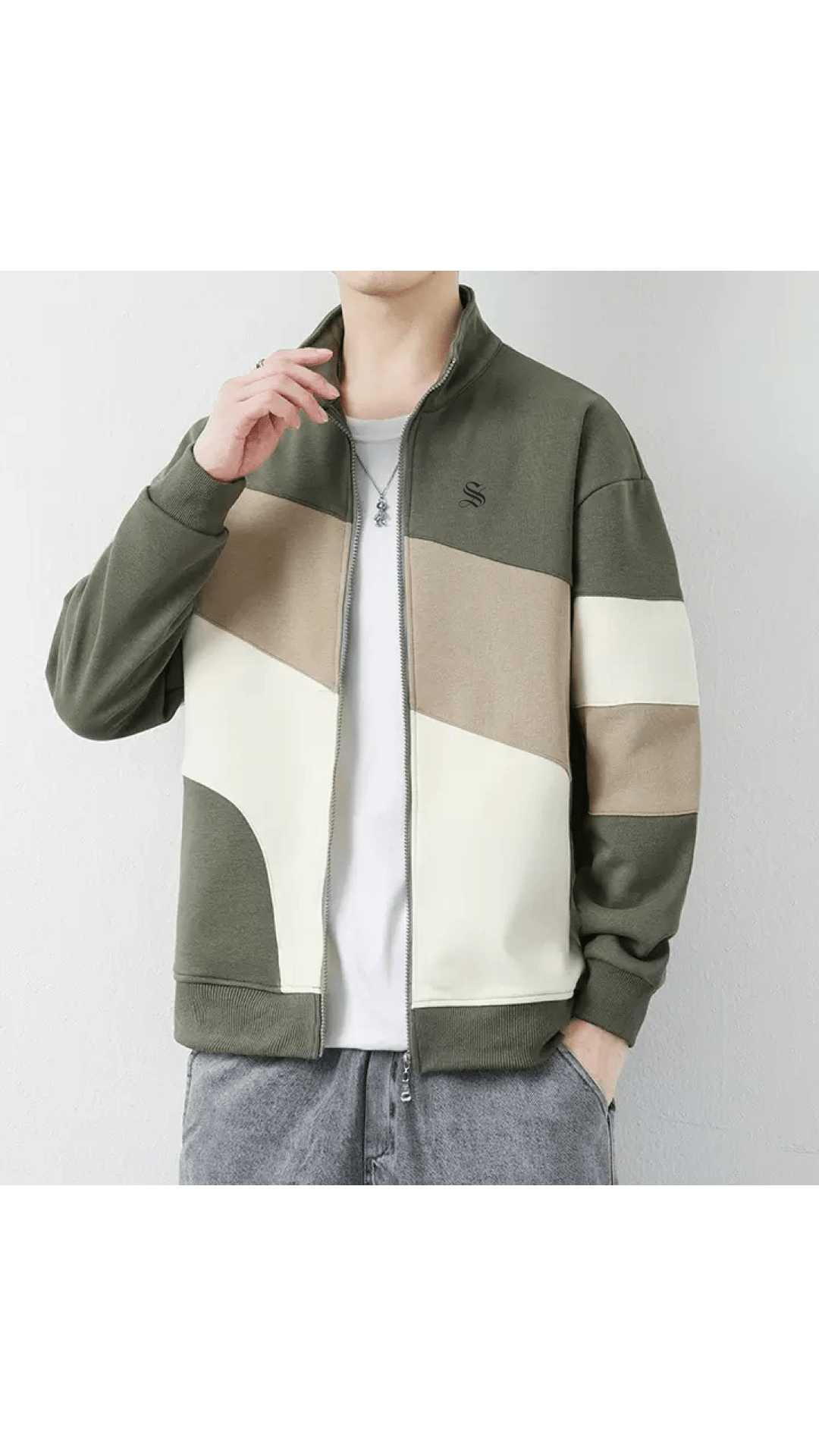 Fujaza 77 - Long Sleeves Track Top for Men - Sarman Fashion - Wholesale Clothing Fashion Brand for Men from Canada