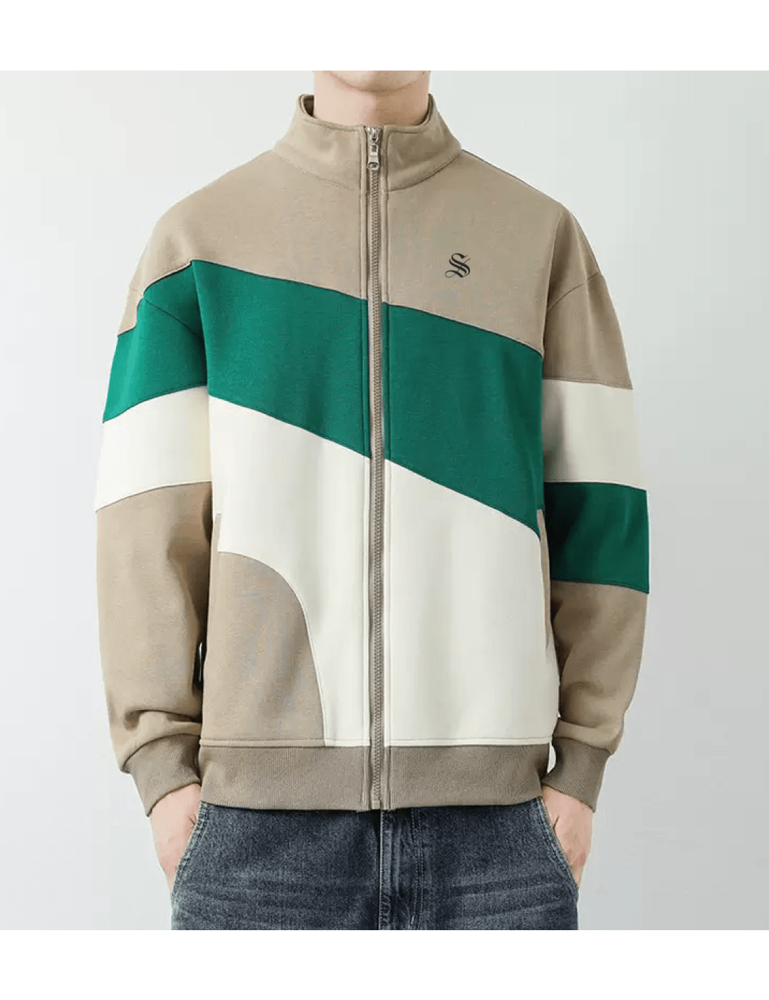 Fujaza 77 - Long Sleeves Track Top for Men - Sarman Fashion - Wholesale Clothing Fashion Brand for Men from Canada