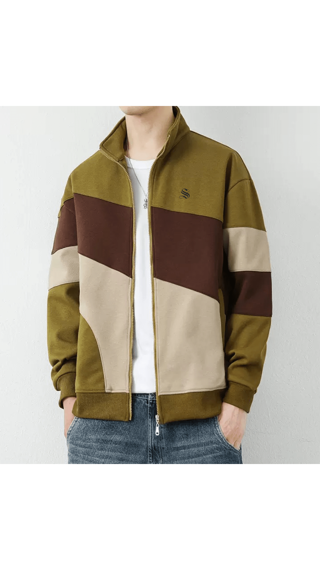 Fujaza 77 - Long Sleeves Track Top for Men - Sarman Fashion - Wholesale Clothing Fashion Brand for Men from Canada