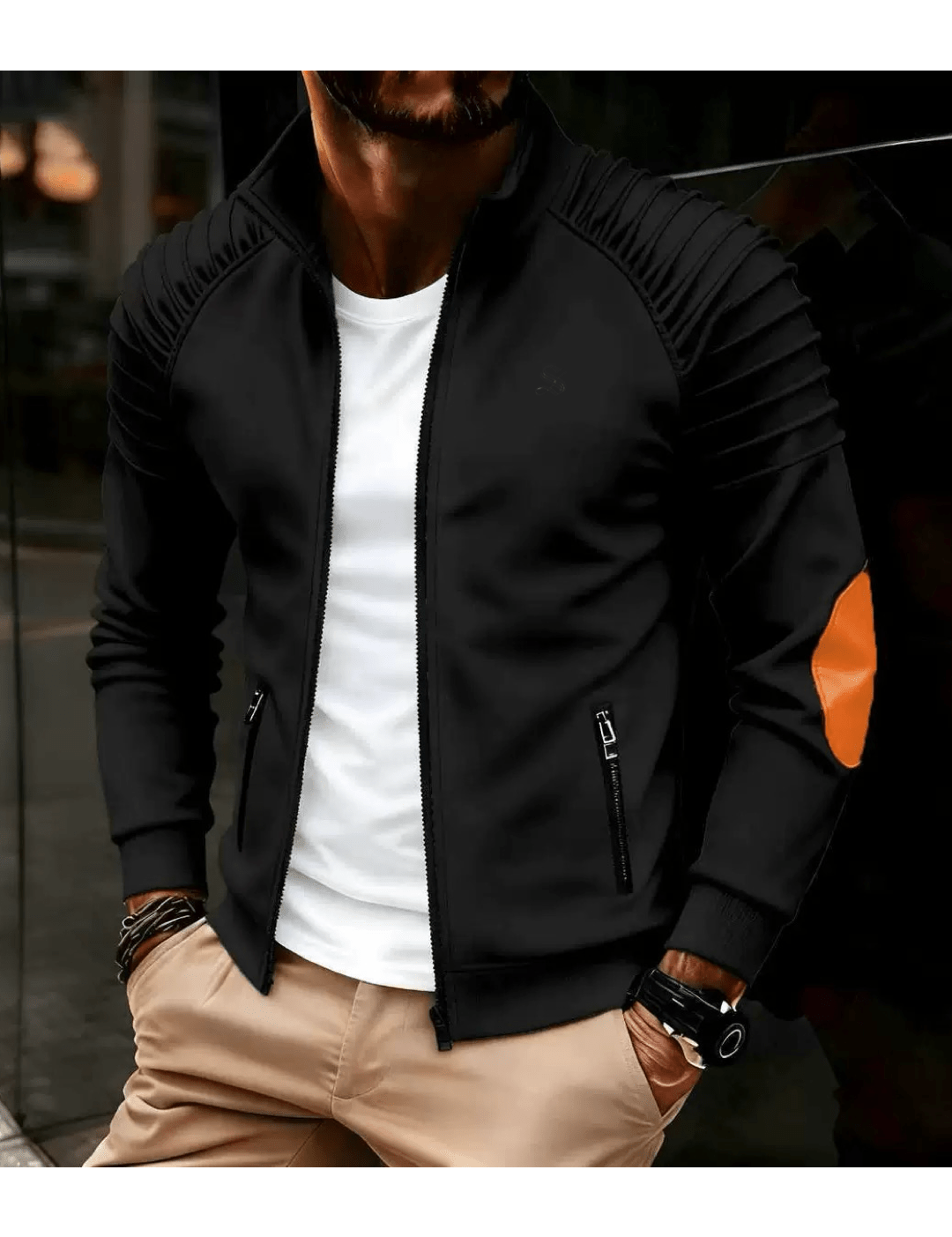 Fujaza 78 - Long Sleeves Track Top for Men - Sarman Fashion - Wholesale Clothing Fashion Brand for Men from Canada