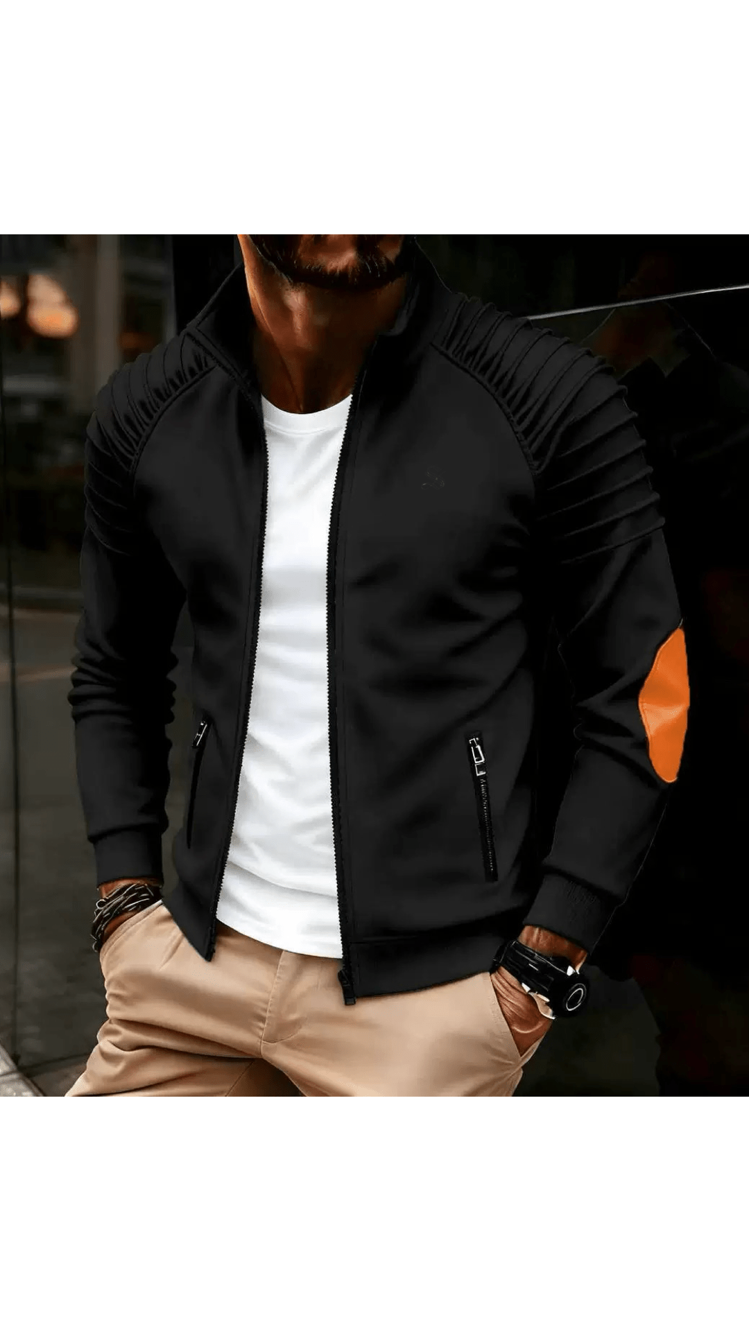 Fujaza 78 - Long Sleeves Track Top for Men - Sarman Fashion - Wholesale Clothing Fashion Brand for Men from Canada