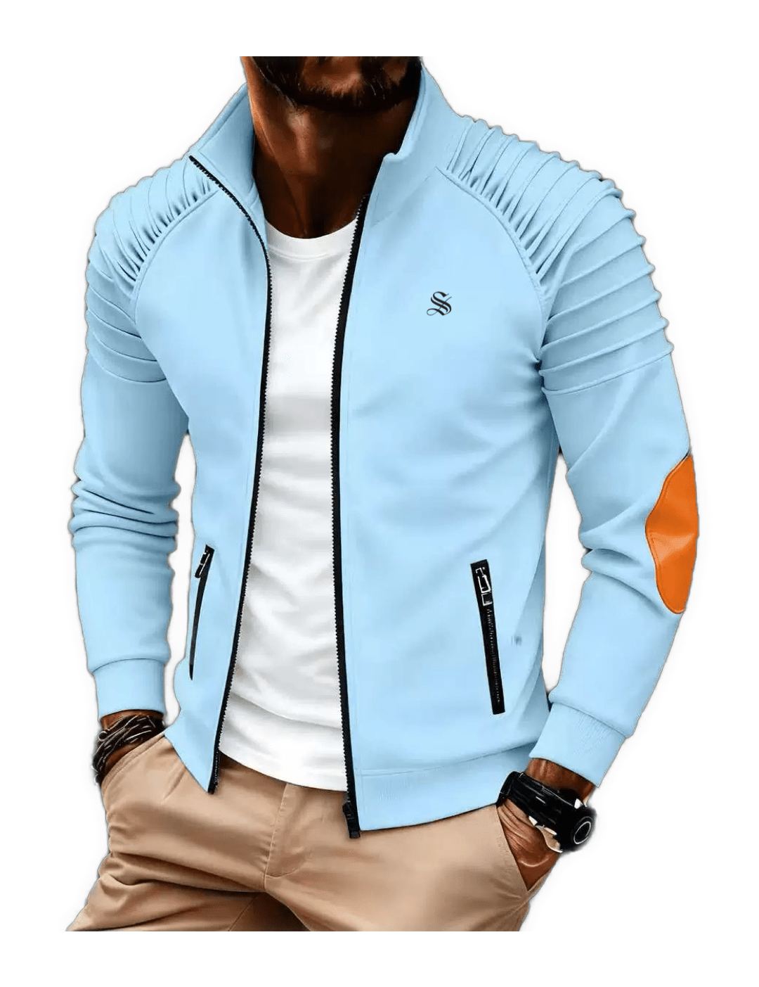Fujaza 78 - Long Sleeves Track Top for Men - Sarman Fashion - Wholesale Clothing Fashion Brand for Men from Canada