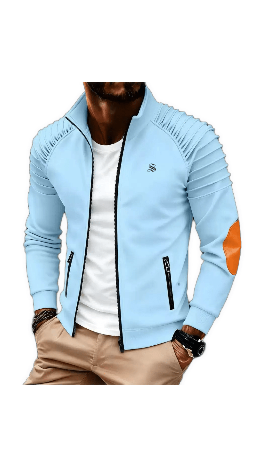 Fujaza 78 - Long Sleeves Track Top for Men - Sarman Fashion - Wholesale Clothing Fashion Brand for Men from Canada