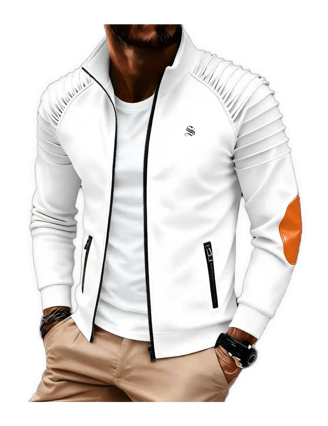 Fujaza 78 - Long Sleeves Track Top for Men - Sarman Fashion - Wholesale Clothing Fashion Brand for Men from Canada