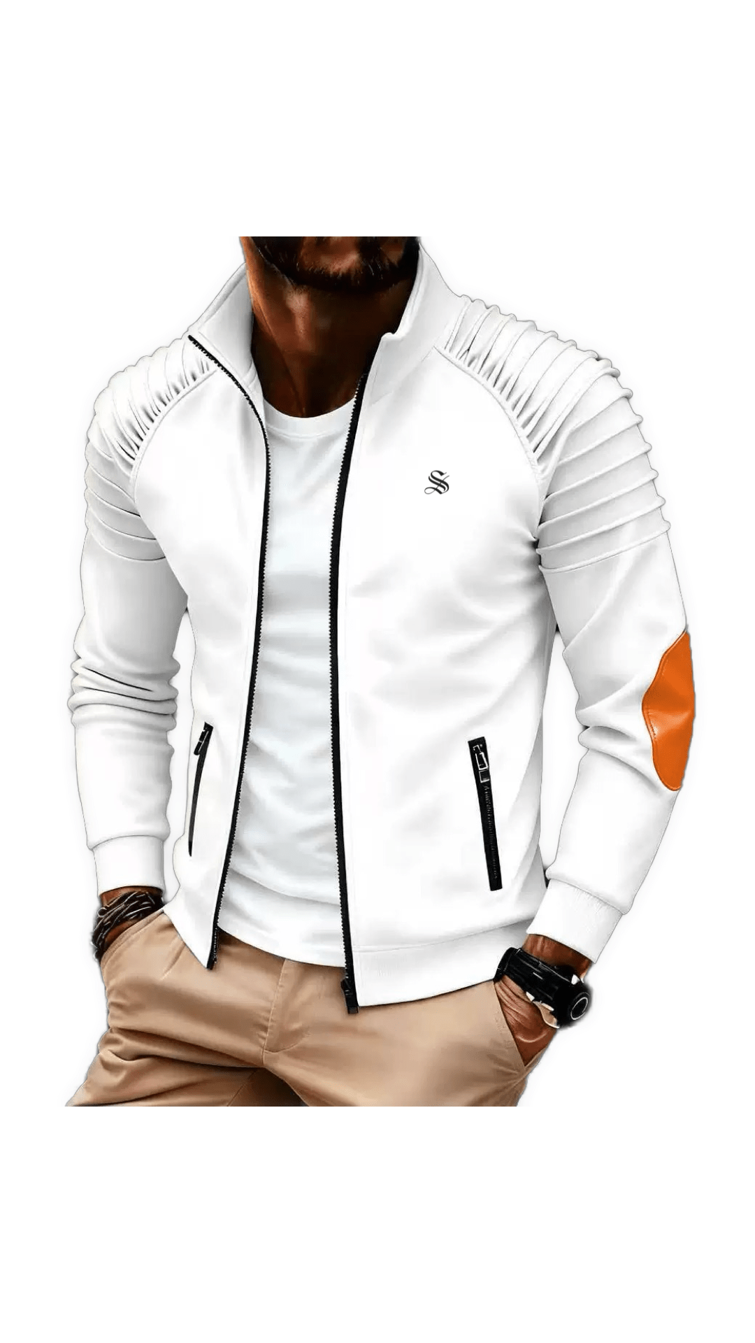 Fujaza 78 - Long Sleeves Track Top for Men - Sarman Fashion - Wholesale Clothing Fashion Brand for Men from Canada