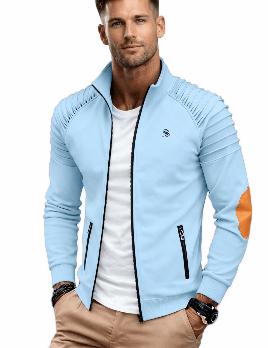 Fujaza 78 - Long Sleeves Track Top for Men - Sarman Fashion - Wholesale Clothing Fashion Brand for Men from Canada