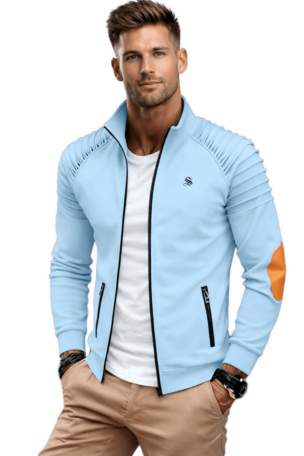 Fujaza 78 - Long Sleeves Track Top for Men - Sarman Fashion - Wholesale Clothing Fashion Brand for Men from Canada