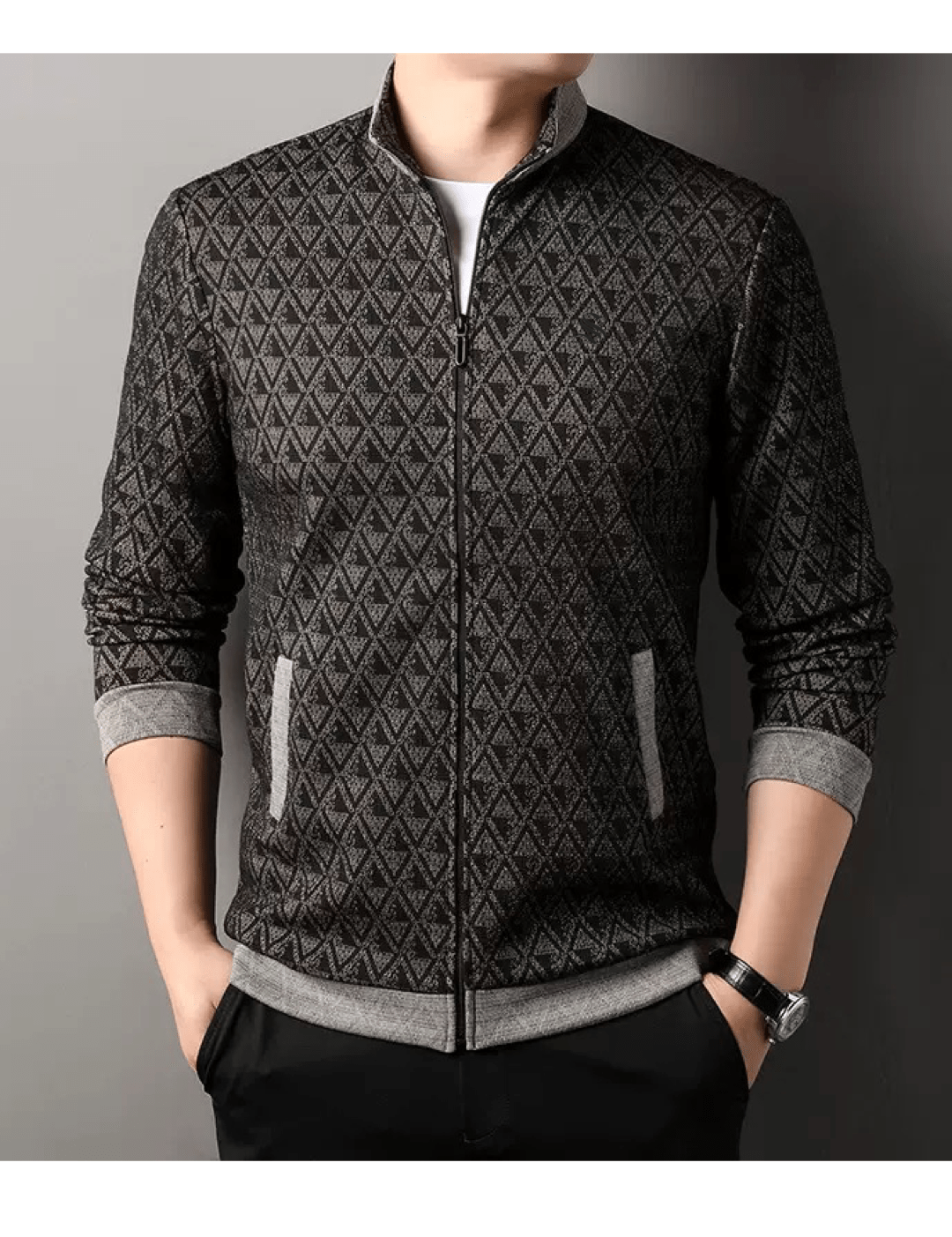 Fujaza - Long Sleeves Track Top for Men - Sarman Fashion - Wholesale Clothing Fashion Brand for Men from Canada