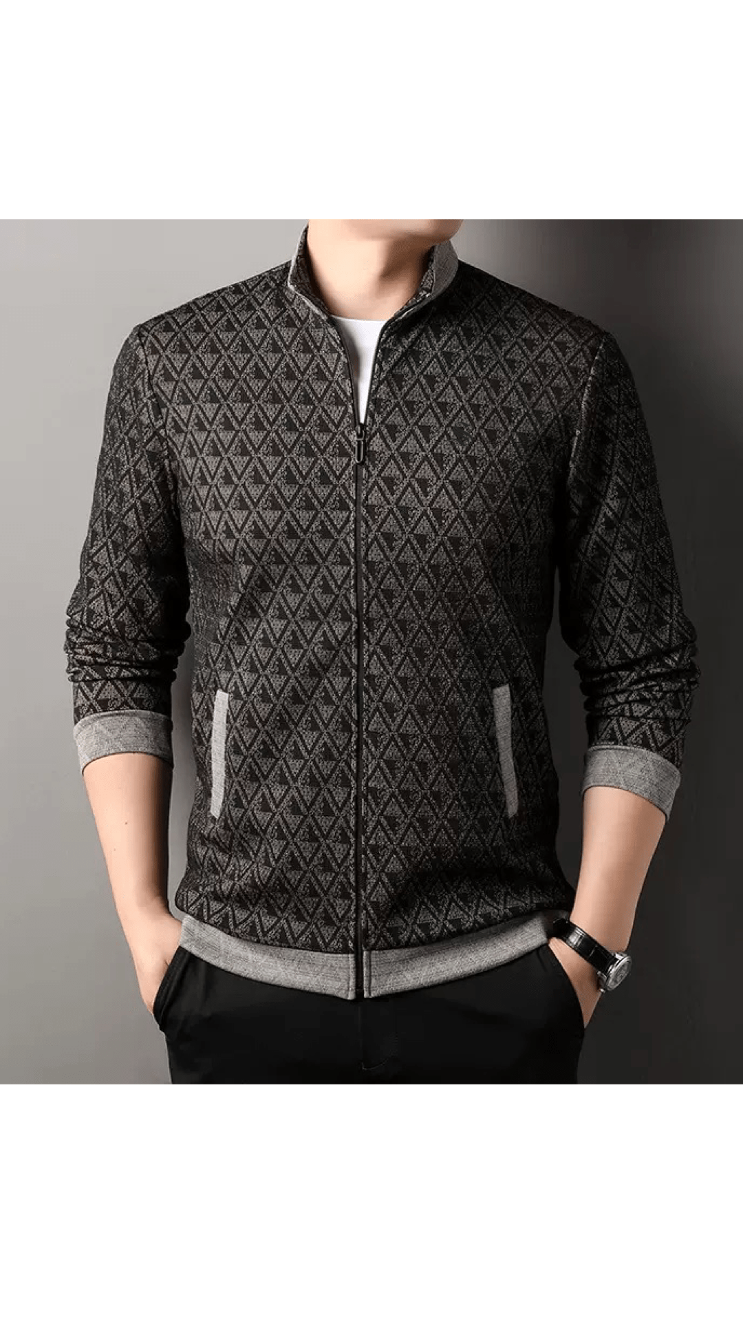 Fujaza - Long Sleeves Track Top for Men - Sarman Fashion - Wholesale Clothing Fashion Brand for Men from Canada