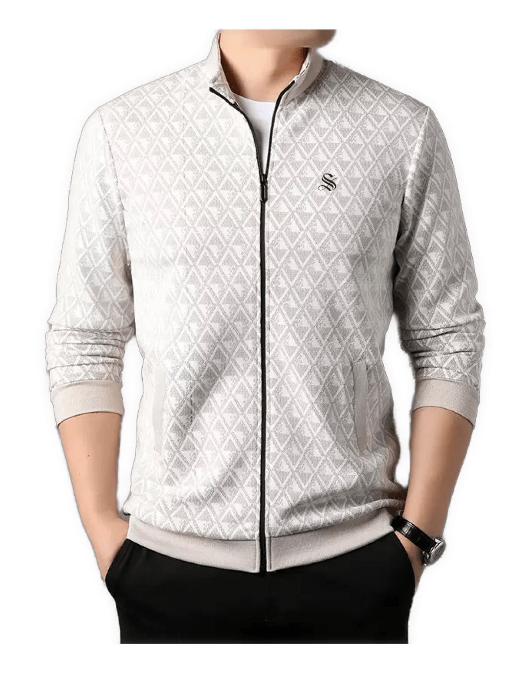 Fujaza - Long Sleeves Track Top for Men - Sarman Fashion - Wholesale Clothing Fashion Brand for Men from Canada