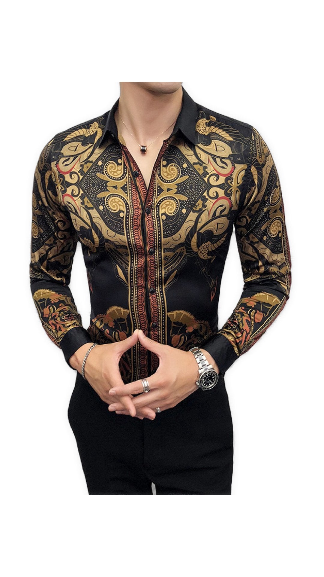 Fumi - Long Sleeves Shirt for Men - Sarman Fashion - Wholesale Clothing Fashion Brand for Men from Canada