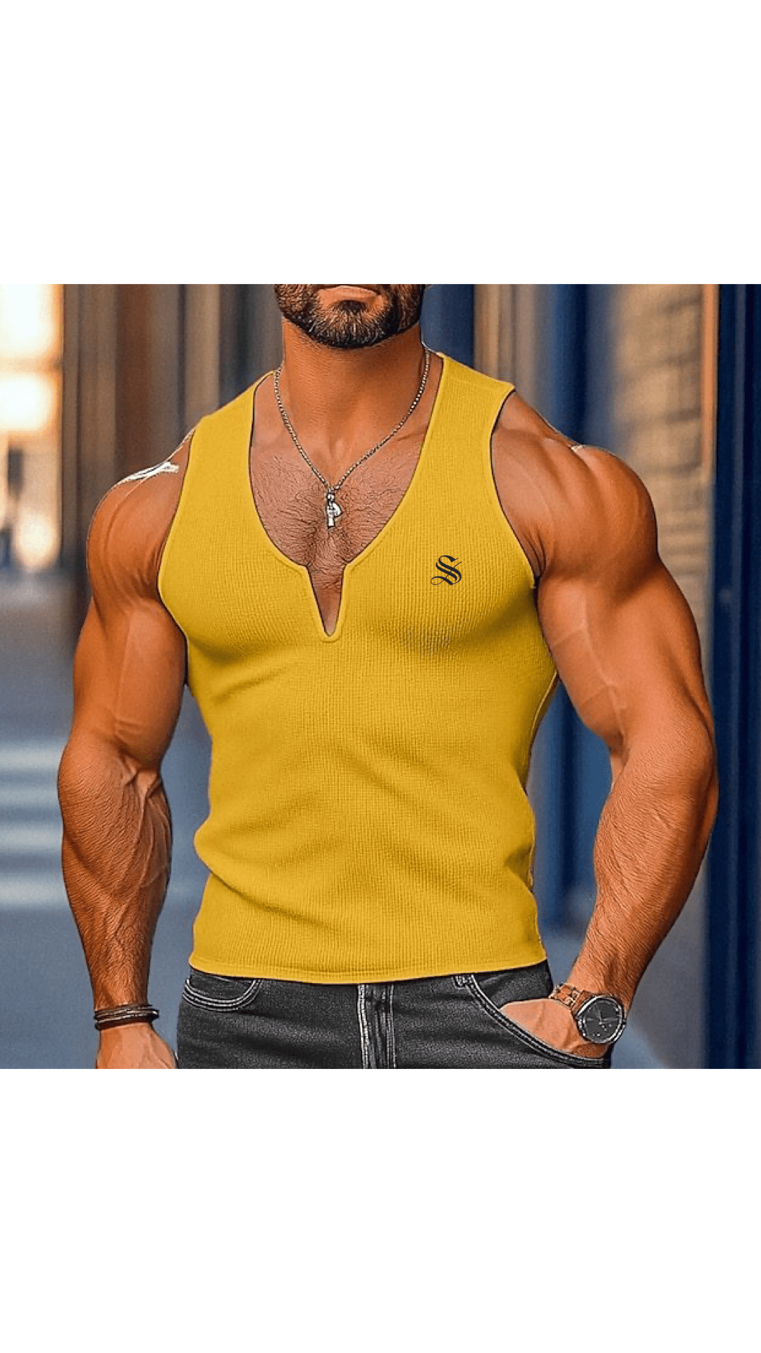 Gato 2 - Tank Top for Men - Sarman Fashion - Wholesale Clothing Fashion Brand for Men from Canada