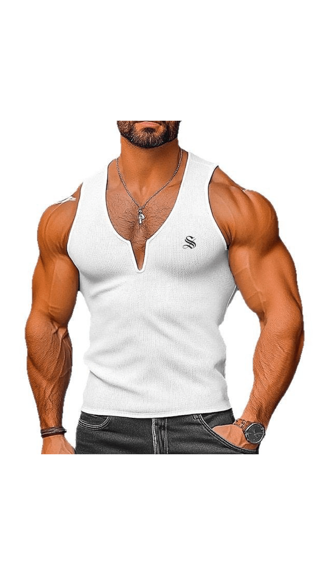 Gato 2 - Tank Top for Men - Sarman Fashion - Wholesale Clothing Fashion Brand for Men from Canada