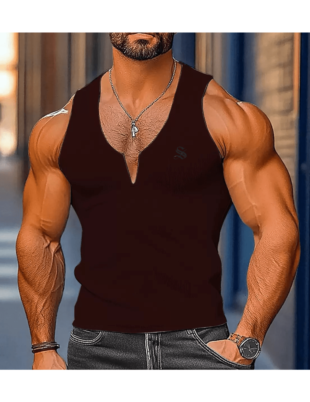 Gato T2 - Tank Top for Men - Sarman Fashion - Wholesale Clothing Fashion Brand for Men from Canada