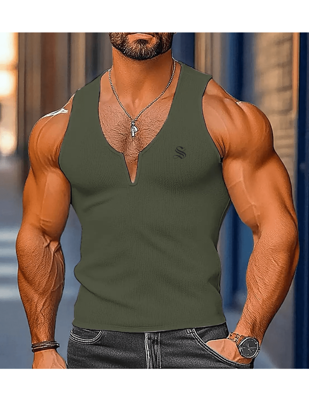 Gato T2 - Tank Top for Men - Sarman Fashion - Wholesale Clothing Fashion Brand for Men from Canada