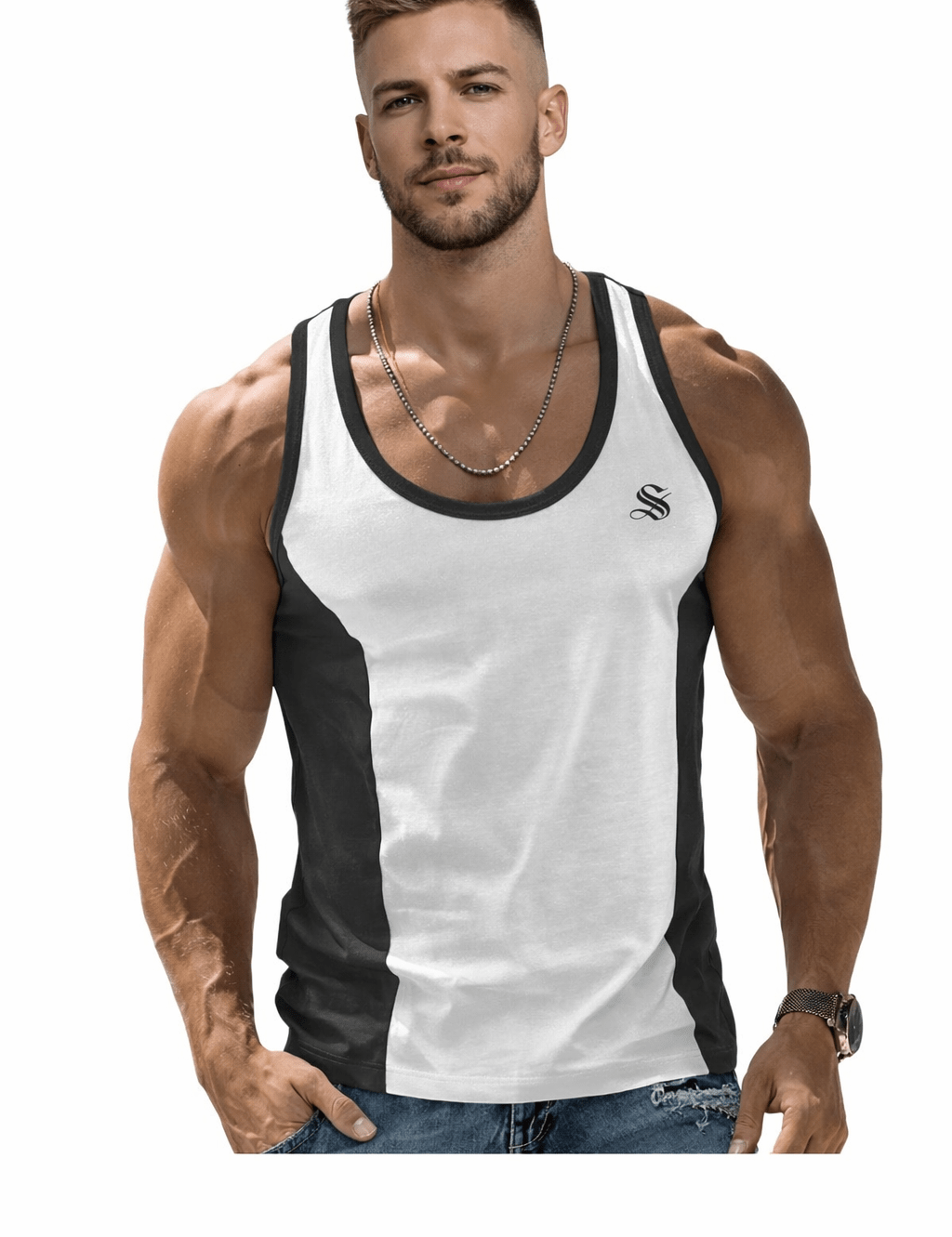 Gato - Tank Top for Men - Sarman Fashion - Wholesale Clothing Fashion Brand for Men from Canada
