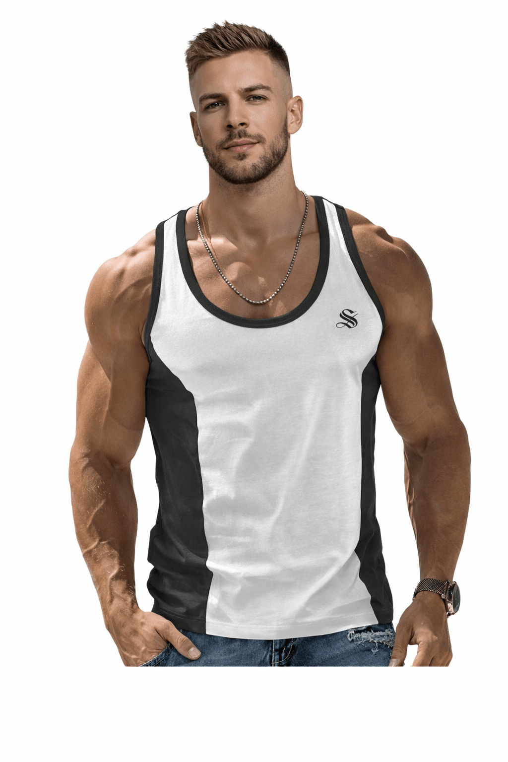 Gato - Tank Top for Men - Sarman Fashion - Wholesale Clothing Fashion Brand for Men from Canada