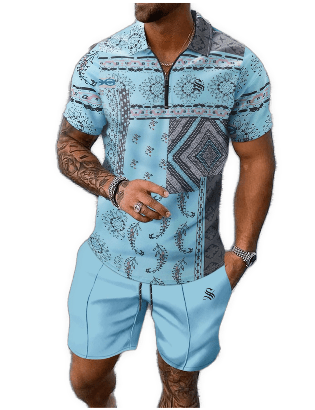 GFT 3 - Top & Shorts for Men - Sarman Fashion - Wholesale Clothing Fashion Brand for Men from Canada