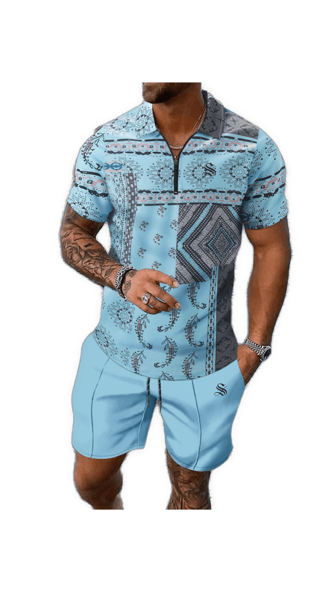 GFT 3 - Top & Shorts for Men - Sarman Fashion - Wholesale Clothing Fashion Brand for Men from Canada