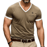 Giopae - V - Neck T-Shirt for Men - Sarman Fashion - Wholesale Clothing Fashion Brand for Men from Canada