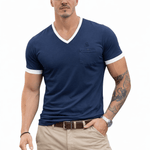 Giopae - V - Neck T-Shirt for Men - Sarman Fashion - Wholesale Clothing Fashion Brand for Men from Canada