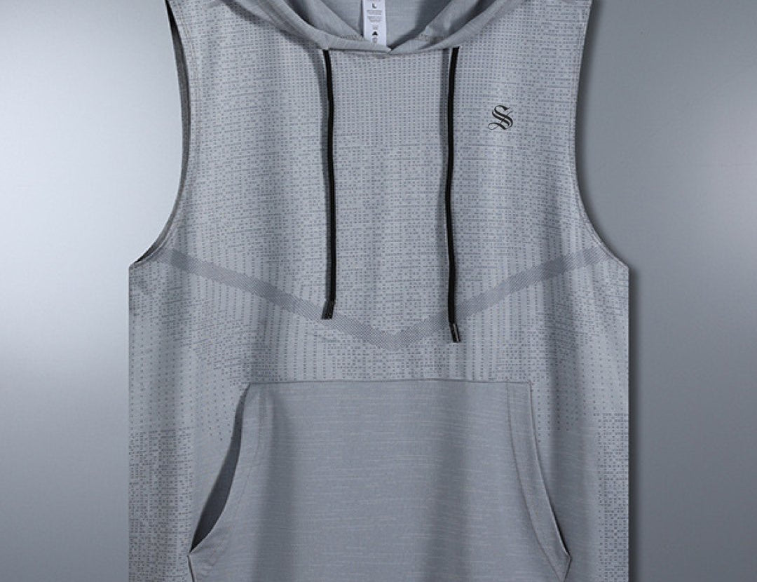 GrizBuz - Sleeveless Hood T-shirt for Men - Sarman Fashion - Wholesale Clothing Fashion Brand for Men from Canada