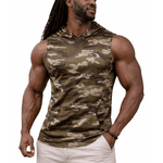 GymAttack - Sleeveless Hood T-shirt for Men - Sarman Fashion - Wholesale Clothing Fashion Brand for Men from Canada