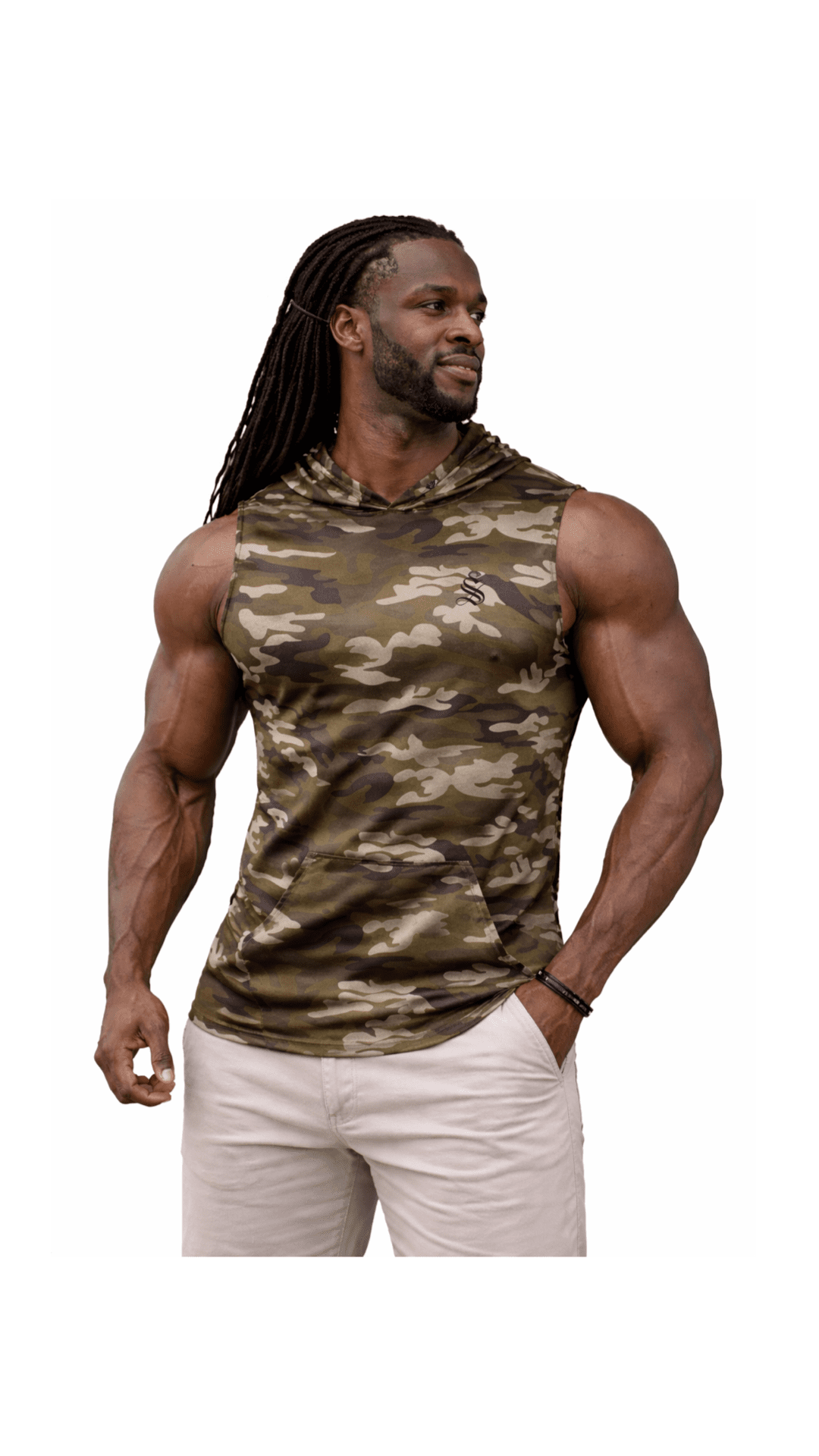 GymAttack - Sleeveless Hood T-shirt for Men - Sarman Fashion - Wholesale Clothing Fashion Brand for Men from Canada