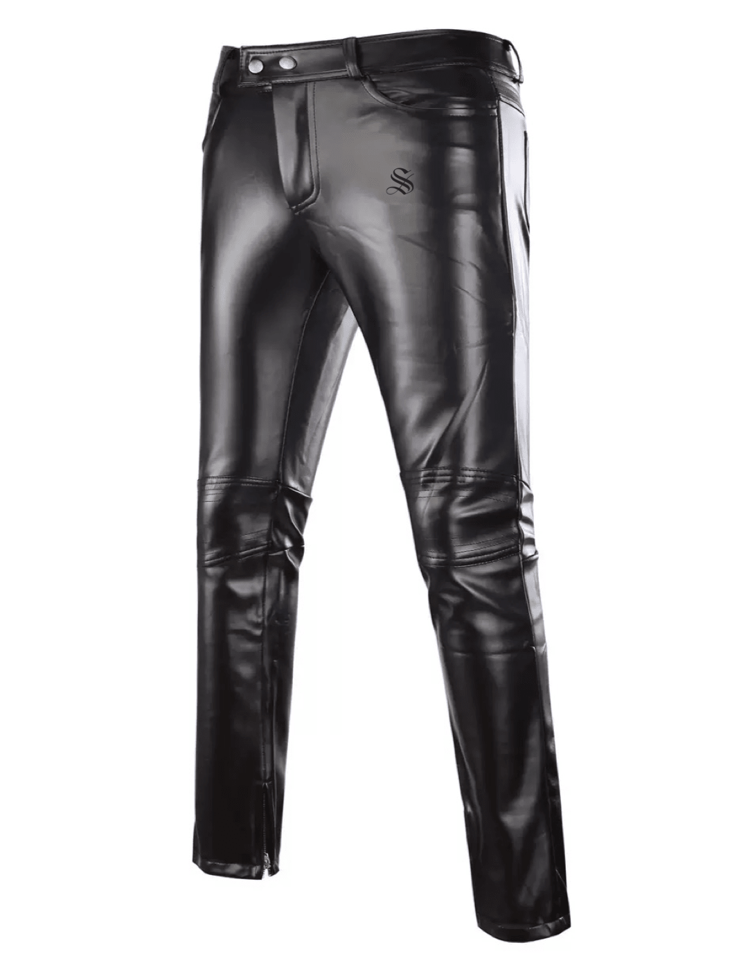 Habaha 2 - Black Pu - Leather Pant’s for Men - Sarman Fashion - Wholesale Clothing Fashion Brand for Men from Canada