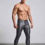Habaha 4 - Black Pu-Leather Pant’s for Men - Sarman Fashion - Wholesale Clothing Fashion Brand for Men from Canada