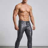 Habaha 4 - Black Pu-Leather Pant’s for Men - Sarman Fashion - Wholesale Clothing Fashion Brand for Men from Canada