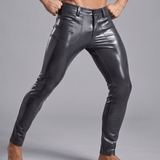 Habaha 4 - Black Pu-Leather Pant’s for Men - Sarman Fashion - Wholesale Clothing Fashion Brand for Men from Canada