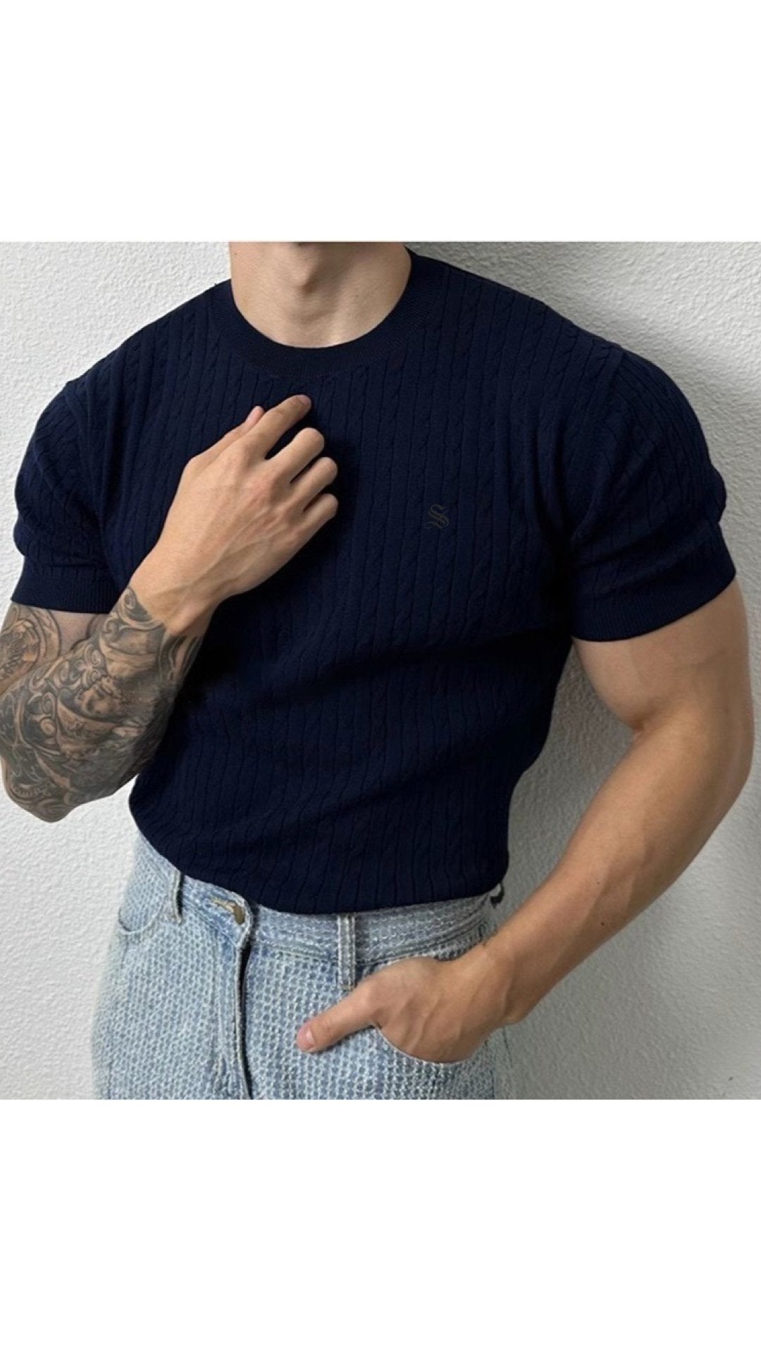 Half Base 5 - Men’s t-shirt - Sarman Fashion - Wholesale Clothing Fashion Brand for Men from Canada