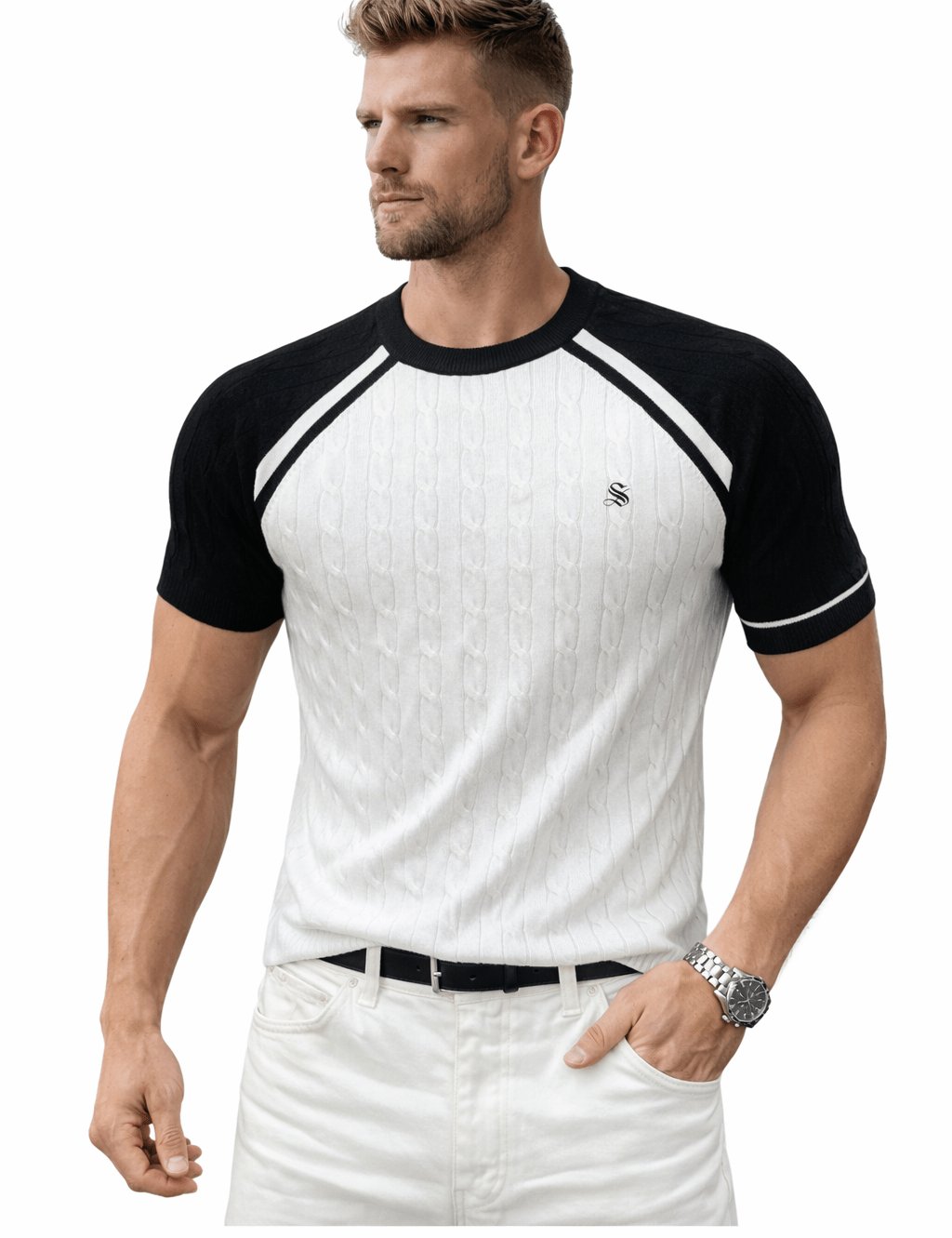Half Base 6 - Men’s t-shirt - Sarman Fashion - Wholesale Clothing Fashion Brand for Men from Canada