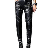 Haraza - Black Pu - Leather Pant’s for Men - Sarman Fashion - Wholesale Clothing Fashion Brand for Men from Canada