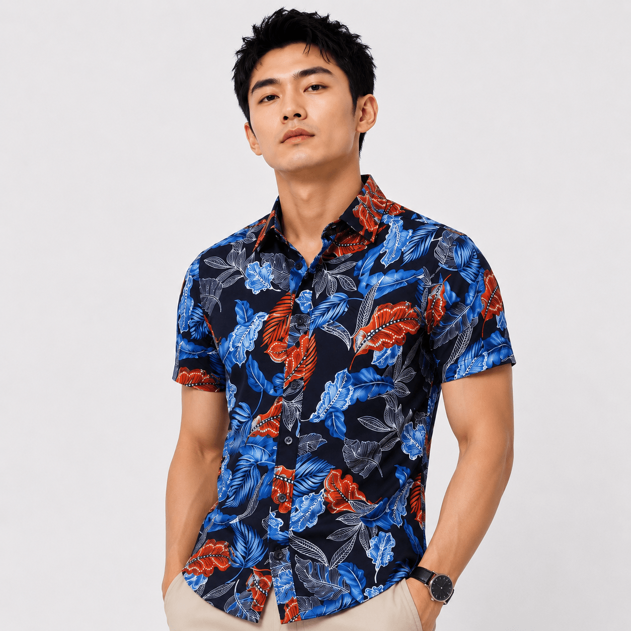 Henba 6 - Short Sleeves Shirt for Men - Sarman Fashion - Wholesale Clothing Fashion Brand for Men from Canada