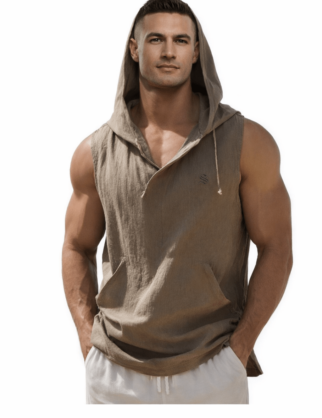 HMoon - Tank Top hooded for Men - Sarman Fashion - Wholesale Clothing Fashion Brand for Men from Canada
