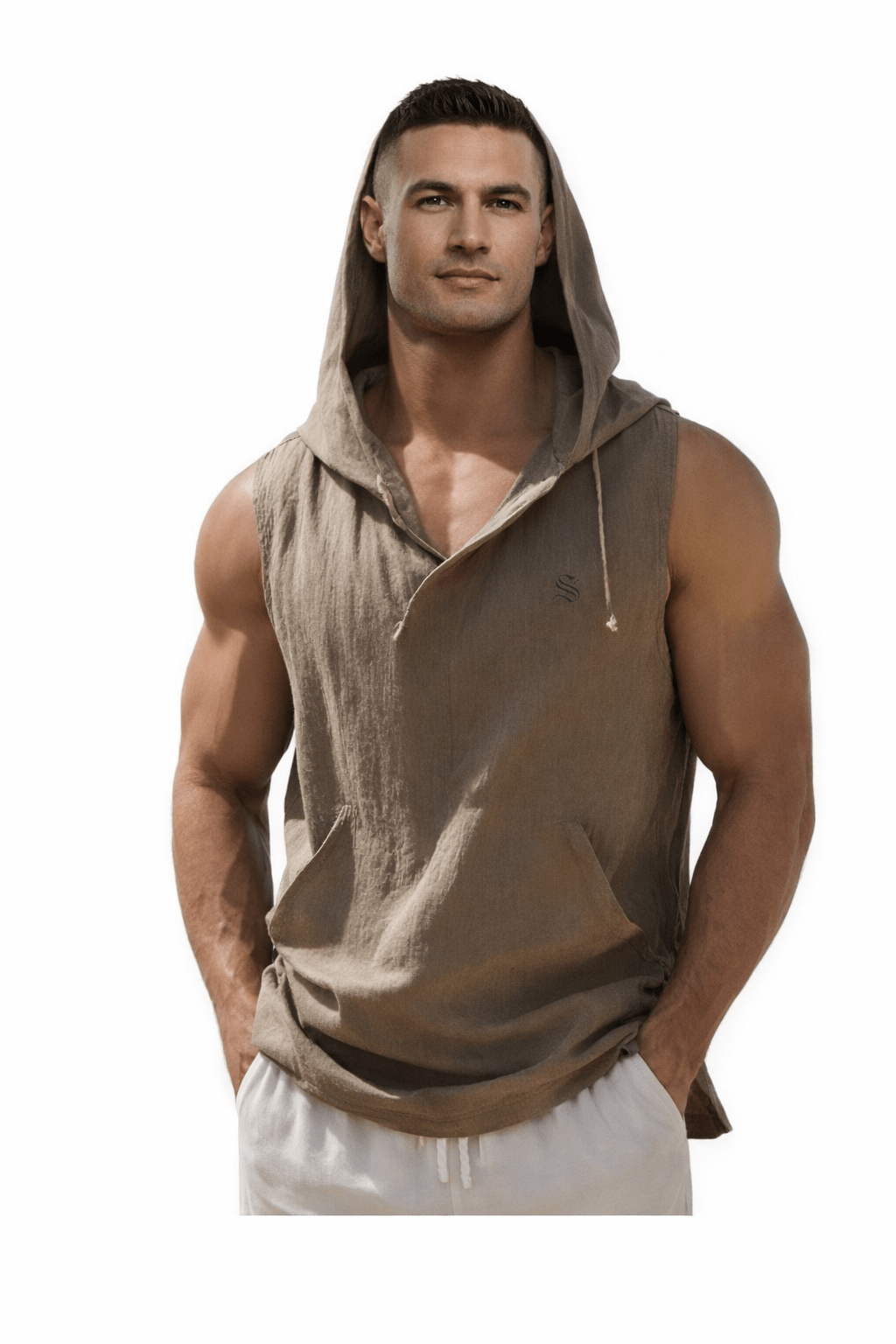 HMoon - Tank Top hooded for Men - Sarman Fashion - Wholesale Clothing Fashion Brand for Men from Canada