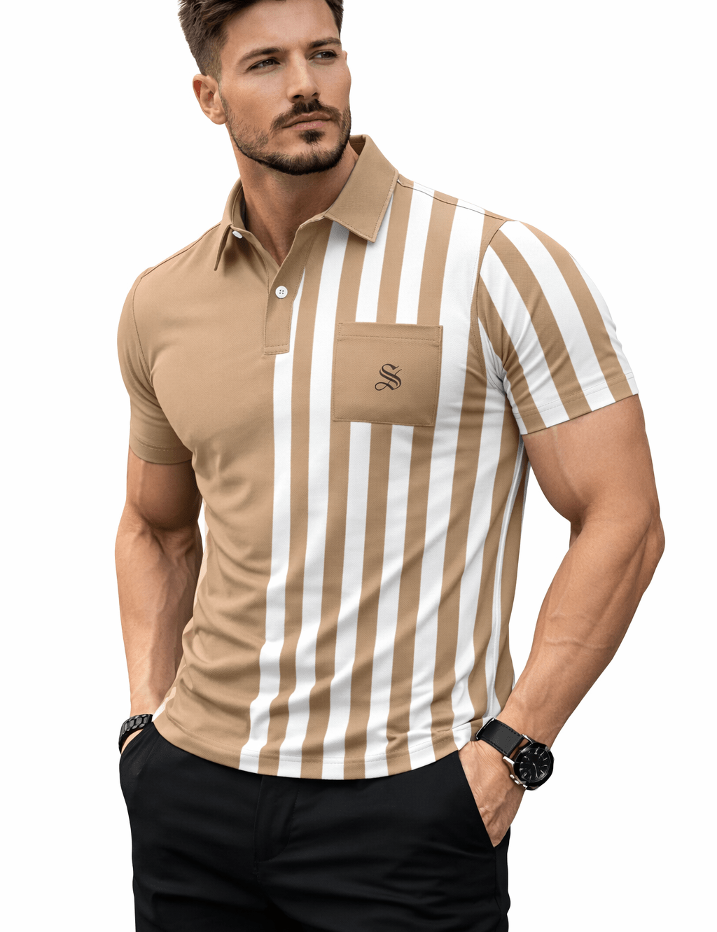 Hololive 3 - Polo Shirt for Men - Sarman Fashion - Wholesale Clothing Fashion Brand for Men from Canada