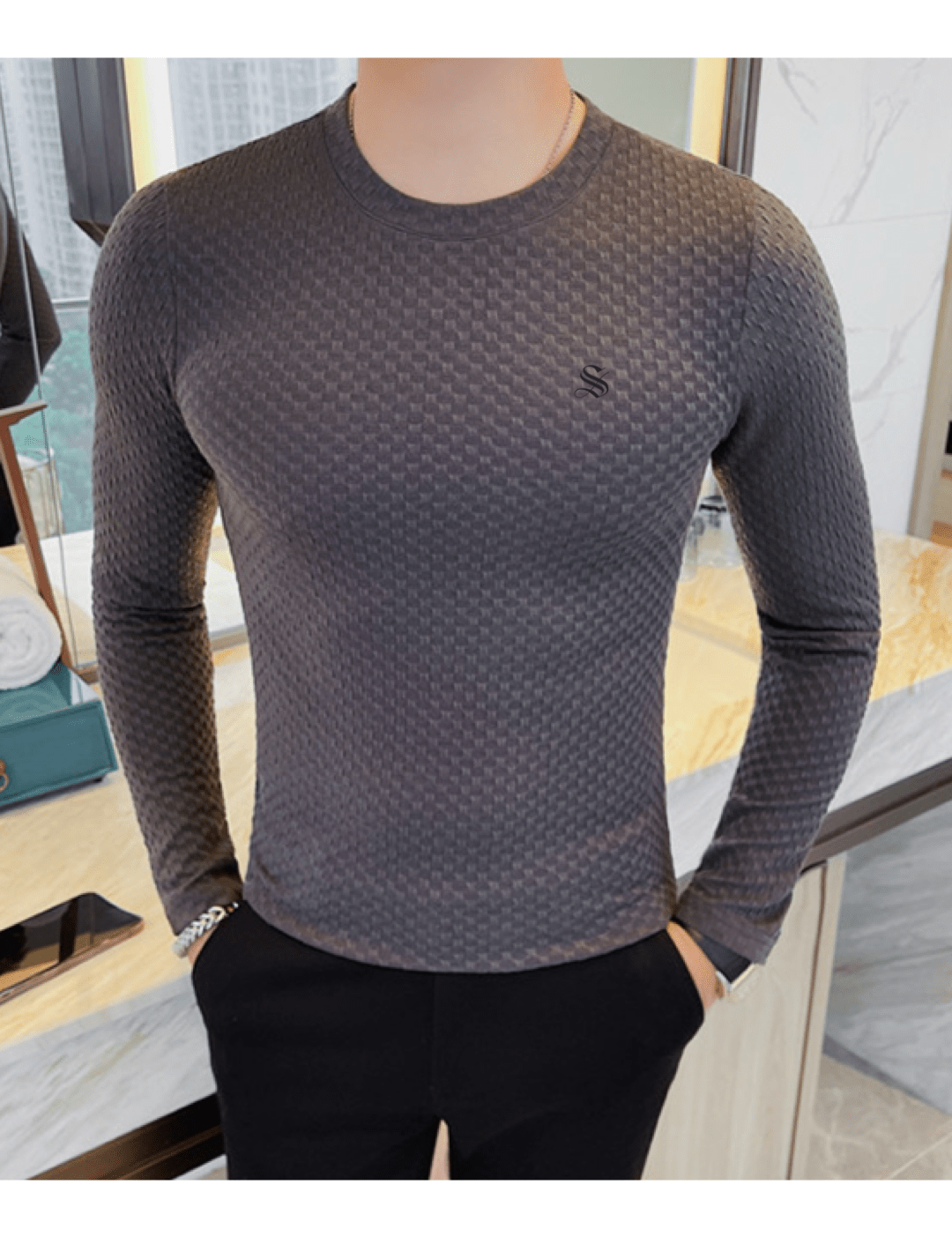 Homa 12 - Long Sleeve Shirt for Men - Sarman Fashion - Wholesale Clothing Fashion Brand for Men from Canada