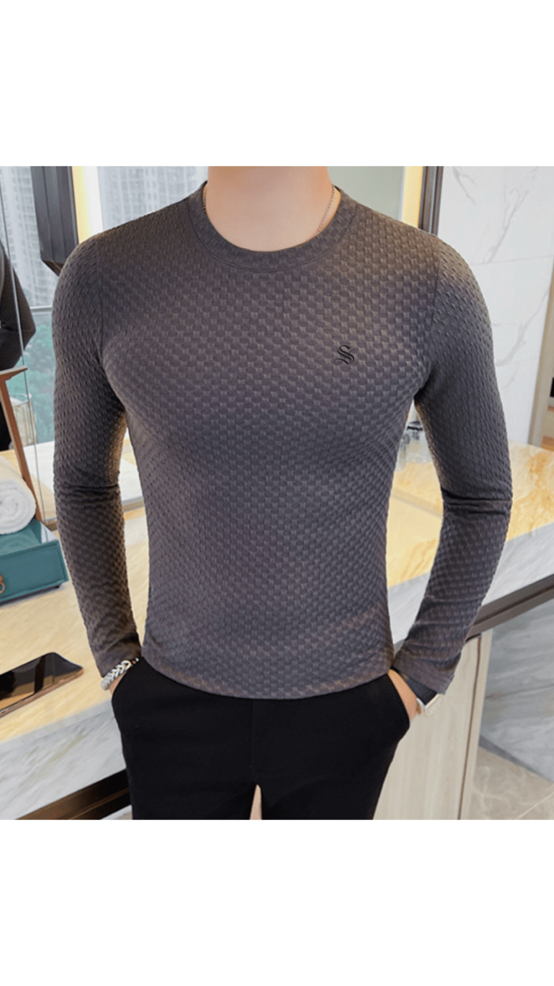 Homa 12 - Long Sleeve Shirt for Men - Sarman Fashion - Wholesale Clothing Fashion Brand for Men from Canada