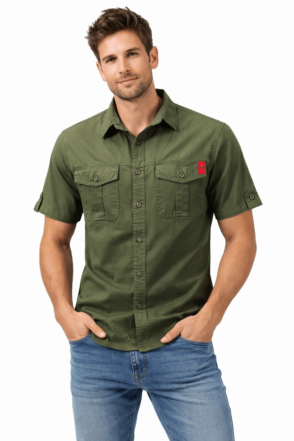 Horsun - Short Sleeves Shirt for Men - Sarman Fashion - Wholesale Clothing Fashion Brand for Men from Canada
